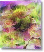 Impression Sunflower Metal Print