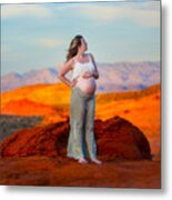 In The Valley Of Fire Metal Print