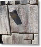 Machu Picchu Inca Wall Metal Print