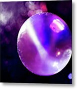 Indigo Spheres Abstract Metal Print