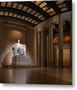 Inside The Lincoln Memorial - Custom Size Metal Print