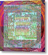 Intel 4004 Cpu Silicon Wafer Computer Chip Integrated Circuit Mask Abstract, Composition 1 Metal Print