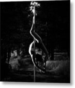 Inverted Pole Dance In Forest Metal Print