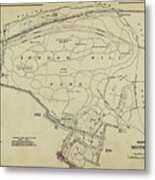 Inwood Hill Park 1950's Map Metal Print