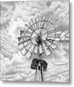 Iowa Windmill Metal Print