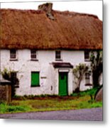 Irish Thatched Cottage Metal Print