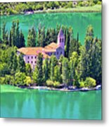 Island Of Visovac Monastery In Krka Metal Print