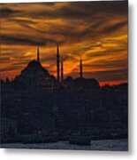 Istanbul Sunset - A Call To Prayer Metal Print