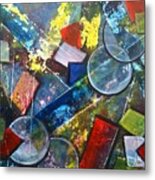 Its Complicated Abstract Geometric Painting Metal Print