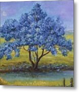 Jacaranda A La Orilla Del Rio Metal Print