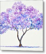 Jacaranda Tree Painting Metal Print