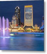 Jacksonville Blue Hour Metal Print