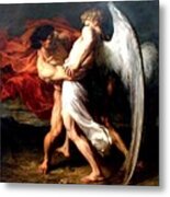Jacob Wrestling With The Angel Metal Print