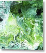Jade- Abstract Art By Linda Woods Metal Print