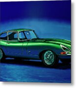 Jaguar E-type 1967 Painting Metal Print