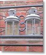 Lantern Jars Metal Print