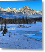 Jasper Winter Mountain Panorama Metal Print