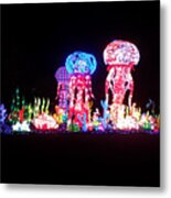 Jellyfish Chinese Lanterns Metal Print