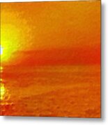 Jersey Orange Sunrise Metal Print