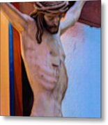 Jesus On The Cross Metal Print