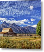 John Moulton Barn In The Tetons Metal Print