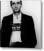 Johnny Cash Mug Shot Vertical Metal Print