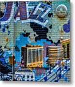 Kansas City Jazz Mural Metal Print