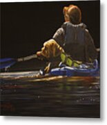 Kayaking With Your Best Friend Metal Print