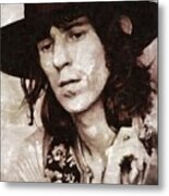 Keith Richards By Mary Bassett Metal Print