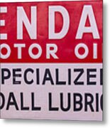 Kendall Motor Oils Sign Metal Print