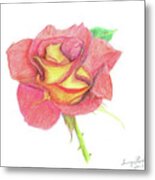 Ketchup And Mustard Rose Metal Print