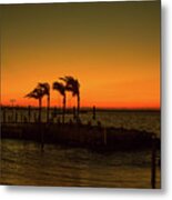 Key Largo Orange Sunset Metal Print