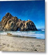 Keyhole Rock At Pheiffer Beach #14 - Big Sur, Ca Metal Print