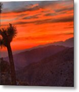 Keys View Sunset At Joshua Tree Metal Print