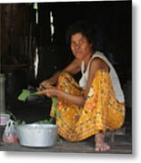 Khmer Woman Metal Print