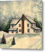 Winter Snow Day - Kids Are Home Metal Print