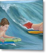 Kids Bodyboarding Metal Print