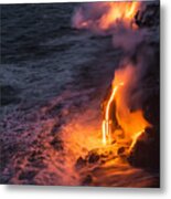 Kilauea Volcano Lava Flow Sea Entry 6 - The Big Island Hawaii Metal Print