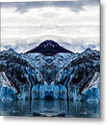 Knik Glacier Reflection Metal Print
