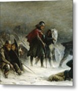 King Sverre In A Blizzard In Vosse Mountains Metal Print