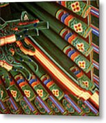 Korean Temples Architecture - Fan Of Sangwonsa Metal Print