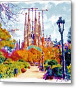 La Sagrada Familia - Park View Metal Print