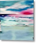 Lady By The Sea Metal Print