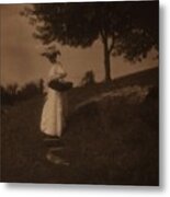 Lady In White , Dwight A. Davis , American, 1852 - 1944 Metal Print