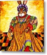 Lady Isabella Rabbit Metal Print