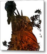 Lady Liberty Earthy Rainbow 3 Dimensional Metal Print