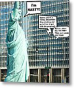 Lady Liberty Joins The Women's March Metal Print