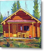 Lake Cabin Metal Print