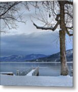 Lake George In The Winter Metal Print