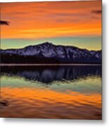 Lake Tahoe Glow Metal Print